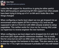 想在苹果M4上跑Linux？开发者：真是太痛苦了！