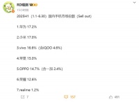 仅差0.2%，2025上半年国内手机市场：华为第一小米第二
