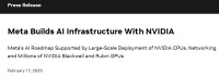 英伟达与Meta达成数百万颗芯片合作，首次大规模部署Grace CPU