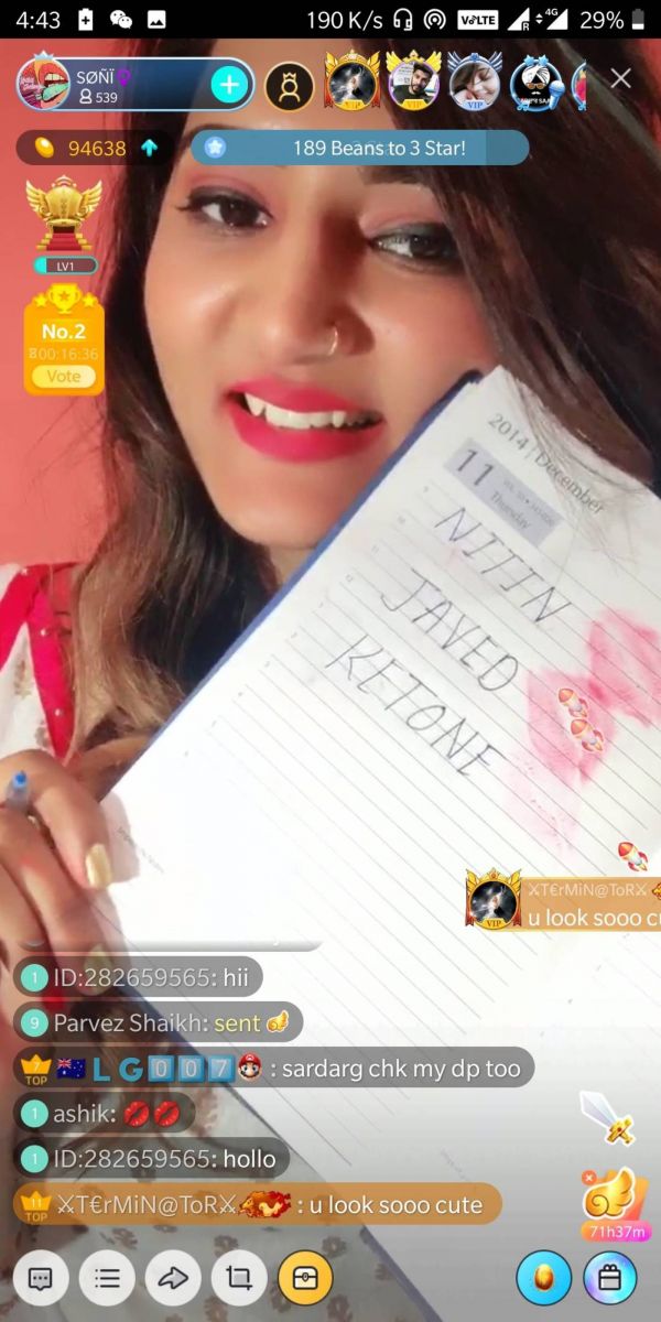 Bigo上的直播截图