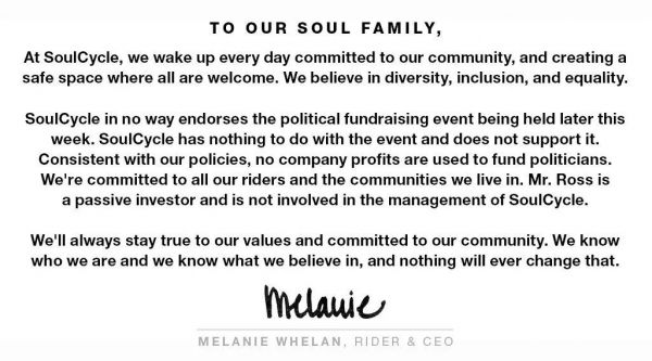 健身品牌Equinox、SoulCycle遭全美大规模抵制,因为特朗普大选募资