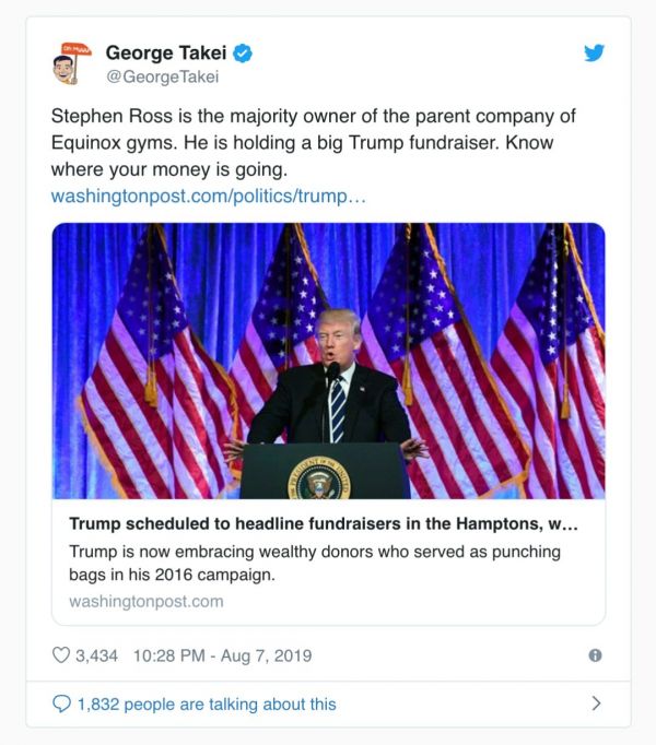 健身品牌Equinox、SoulCycle遭全美大规模抵制,因为特朗普大选募资