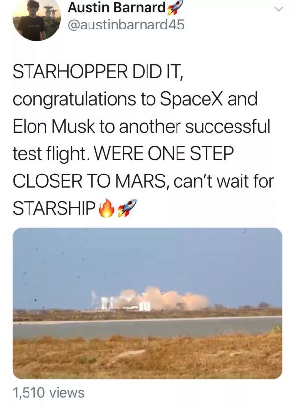 ​旅游不，外星那种？SpaceX刚完成最大跳测全解读