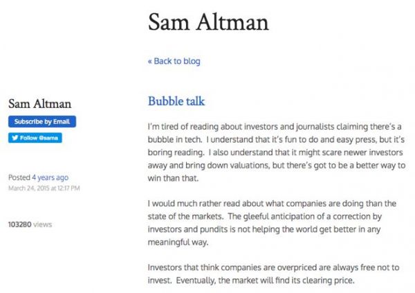 YC前CEO设立的赌约大限将至:硅谷“科技泡沫”破了吗?