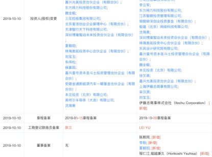 奇点汽车完成新一轮近亿美元融资，或为助力IPO：伊藤忠成第二大股东