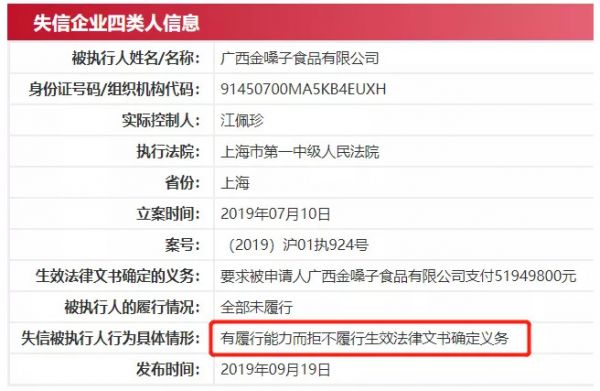 拖欠近5200万元广告费,金嗓子包装上的七旬老太,突然成了“老赖”
