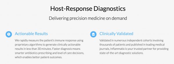 分子诊断公司「Inflammatix」获 3200 万美元融资，研发对急性感染和败血症的测试技术
