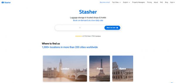 「Stasher」筹集280万美元融资,用共享模式解决了行李寄存的痛点
