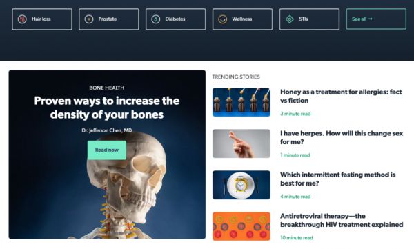 用专业性与Hims&Hers竞争,数字制药公司「Ro」推出互联网医疗指南