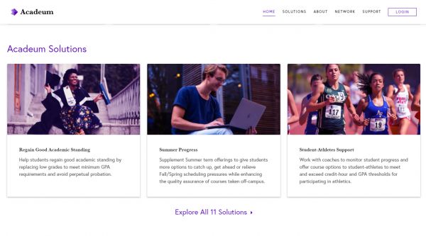 高等教育也加入了在线教育联盟?美国在线教育平台「Acadeum」完成700万美元A轮融资