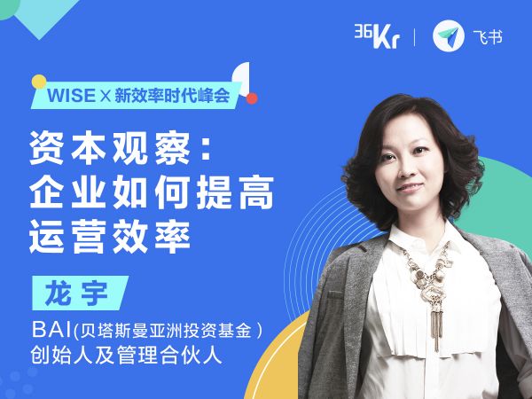 BAI龙宇:企业要有灾备意识,提升常态化效率 | WISE x 新效率时代峰会