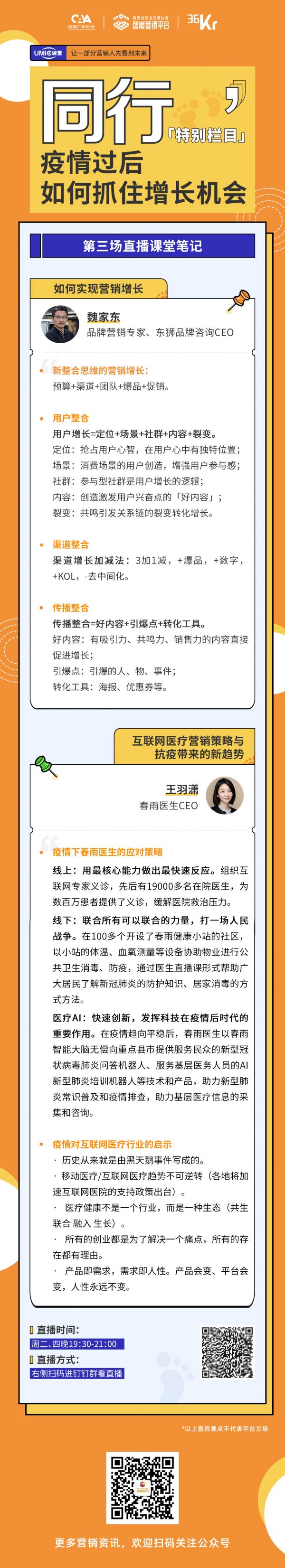 UMIC课堂【同行】特别栏目第二周直播课堂笔记