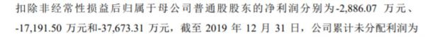 2019扣除非经常性损益后的净利润