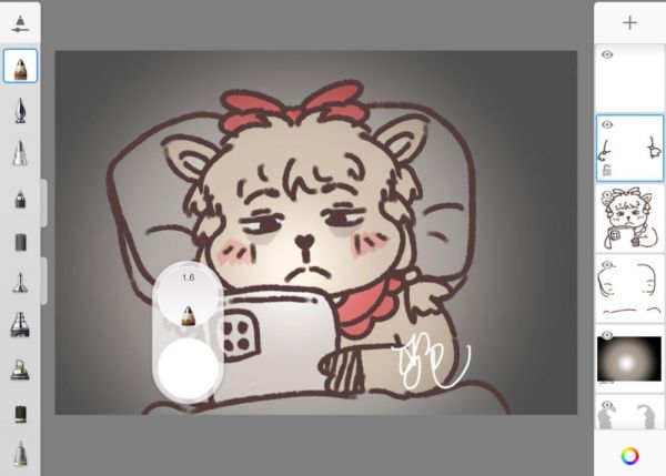 &ldquo;虚弱的羊驼&rdquo;给自己画的头像/图片由采访对象提供