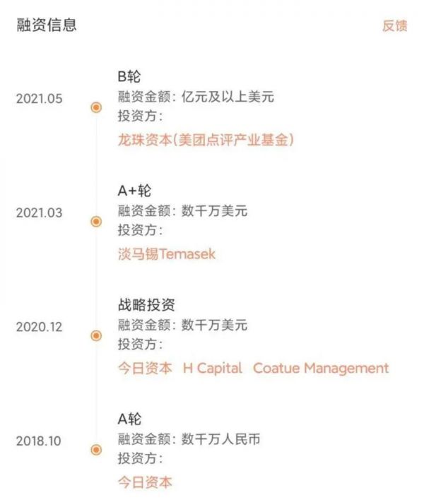 Manner的融资历程。图片来自于IT桔子