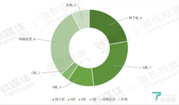 国外教育行业2021年8月各阶段融资数量