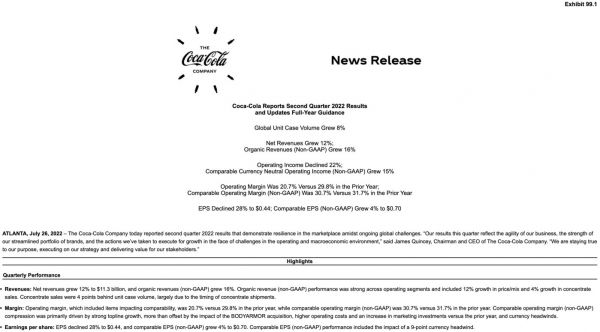 图片来源:可口可乐公司财报